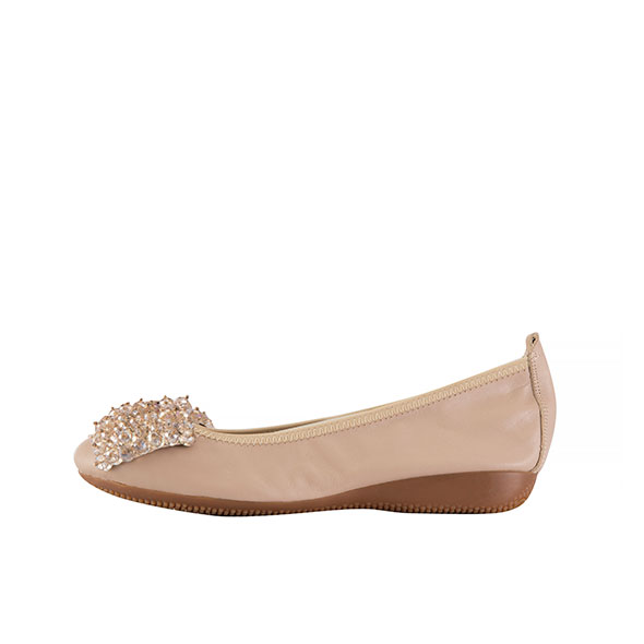 Nude Embellished Pumps - Image 3