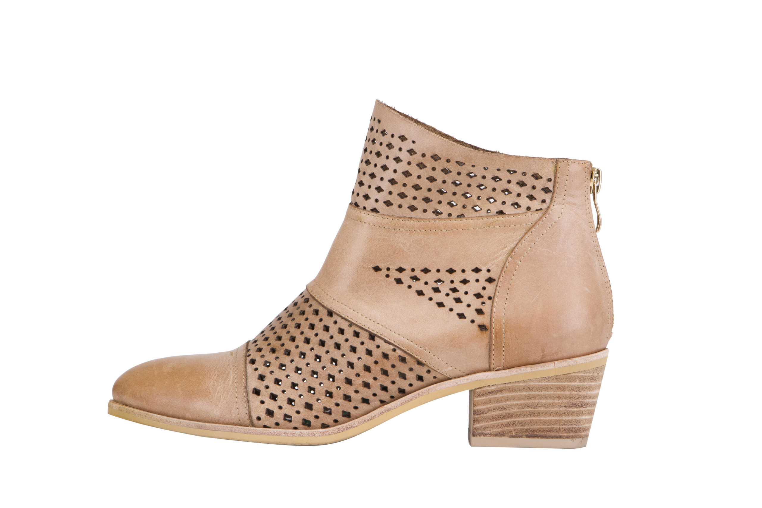 Tan Cut Out Boots