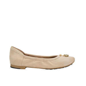 Nude Suede Ballerina's