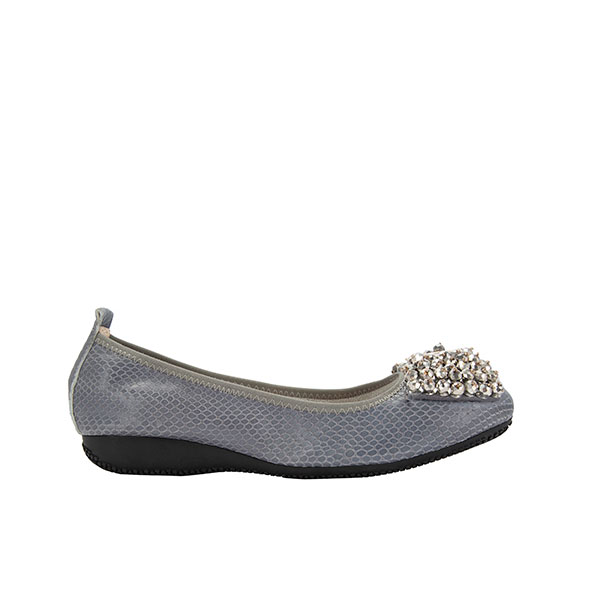 Denim Grey Embellished Pumps